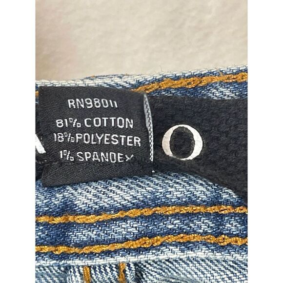 Akoo Straight Jeans Men's Size 38 Blue Denim Solid Cotton Distressed High-Rise - Picture 11 of 16